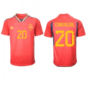 Herren Fußballbekleidung Spanien Daniel Carvajal #20 Heimtrikot WM 2022 Kurzarm